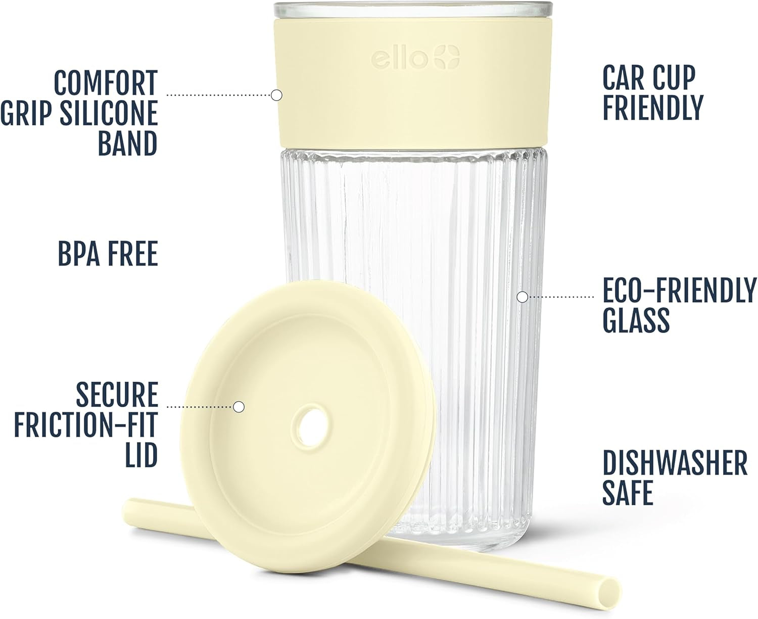 ava-18oz-glass-tumbler-with-straw-and-lid-for-iced-coffee-lemon-fluted-glass-cup-with-silicone-grip-straw-for-iced-drinks-splash-resistant-lid-dishwasher-safe-parts-car-cup-friendly