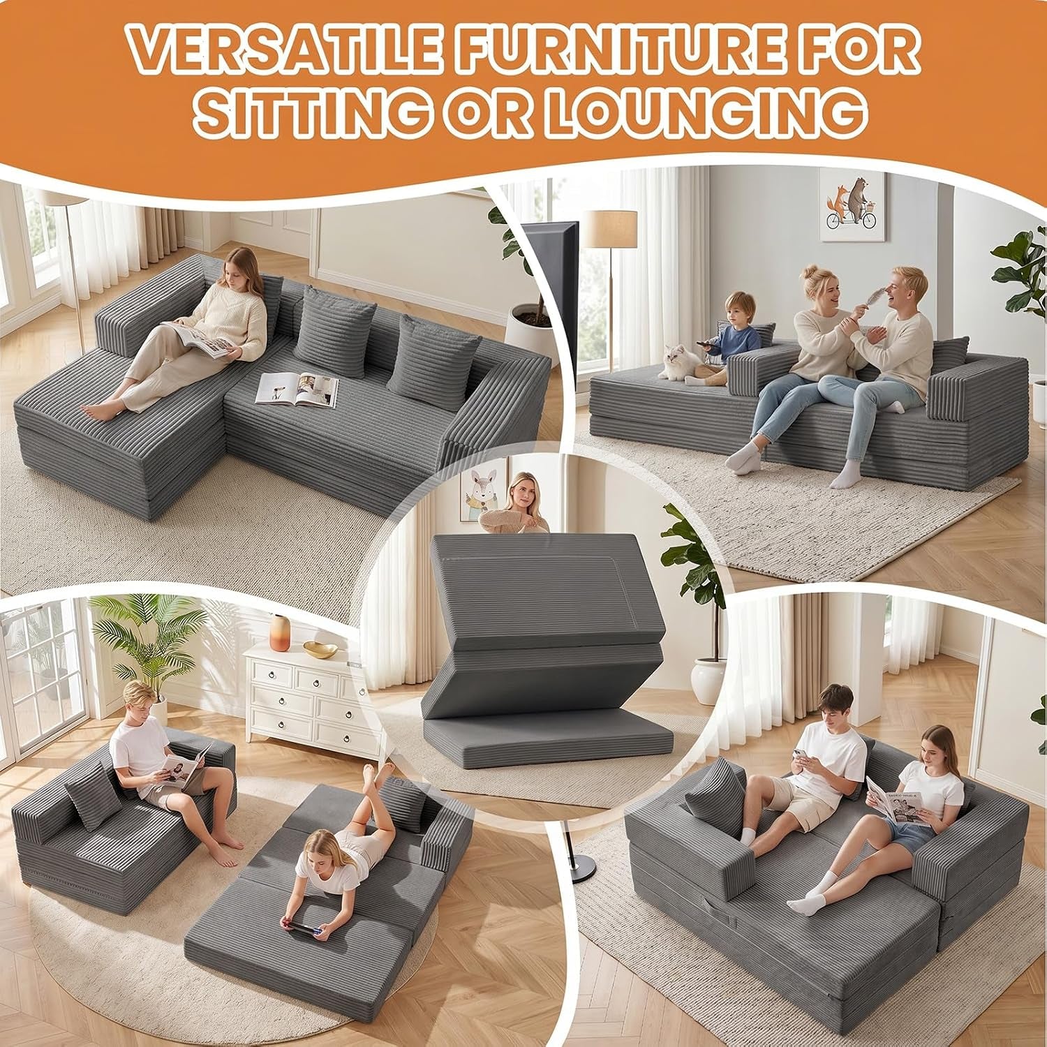 79-modular-sectional-sofa-boneless-convertible-sleeper-sofa-bed-modern-tri-folding-cloud-couch-with-l-shape-chaise-corduroy-futon-for-living-room-small-spaces-apartment-no-assembly-grey