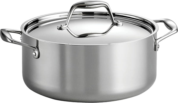 Signature Tri-Ply Clad Stainless Steel 5-Quart Dutch Oven Pot | Induction-Ready, Dishwasher-Safe, Nsf-Certified, Made in Brazil1