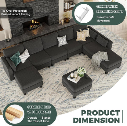 Modular Sectional Sofa 6 Seaters Modular Sleeper Sofa Couch6