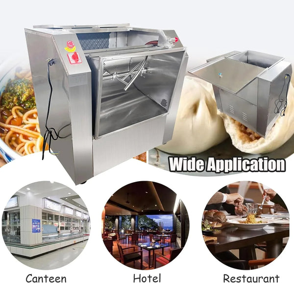 110V Commercial Dough Mixer Machine 50 KG Kneading Capacity Electric Food Mixer Flour Mixer 3000W/4HP for Dough Mixing Kneading4