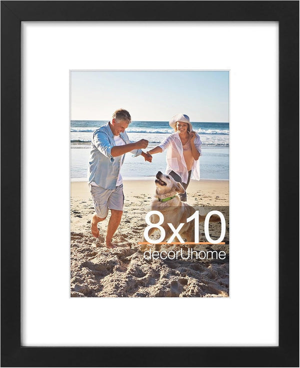 8X10 Picture Frame, Fits 5X7 Photos with Mat, Black1