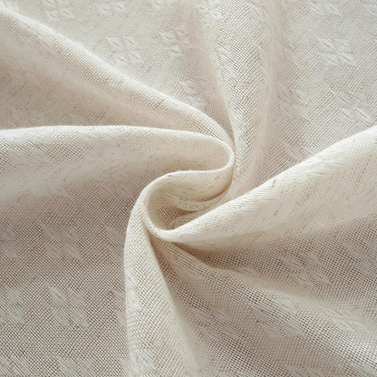 Natural Linen Cottton Tablecloth Rectangle, Rustic Elegant Tablecloth, Textured Jacquard Neutral Fabric, Washable Table Cover for for Dining Table Farmhouse Kitchen Party (Diamond Weave, 70" X 55" )3