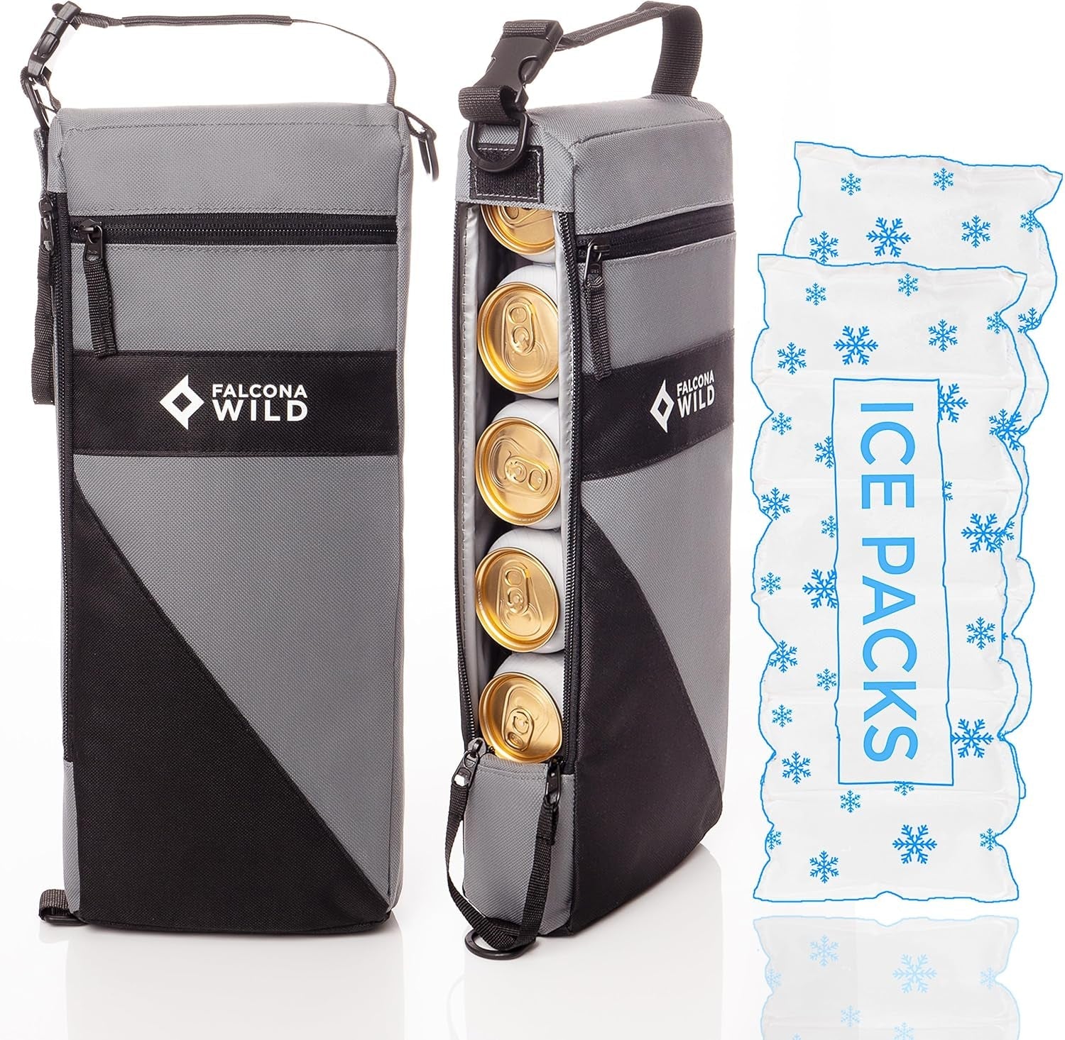 golf-cooler-bag-plus-2-ice-packs-keeps-drinks-cold-for-hours-holds-6-cans-fits-discreetly-in-golf-bags-comfortable-carry-strap-insulated-beer-sleeve-useful-golf-accessories-and-gifts