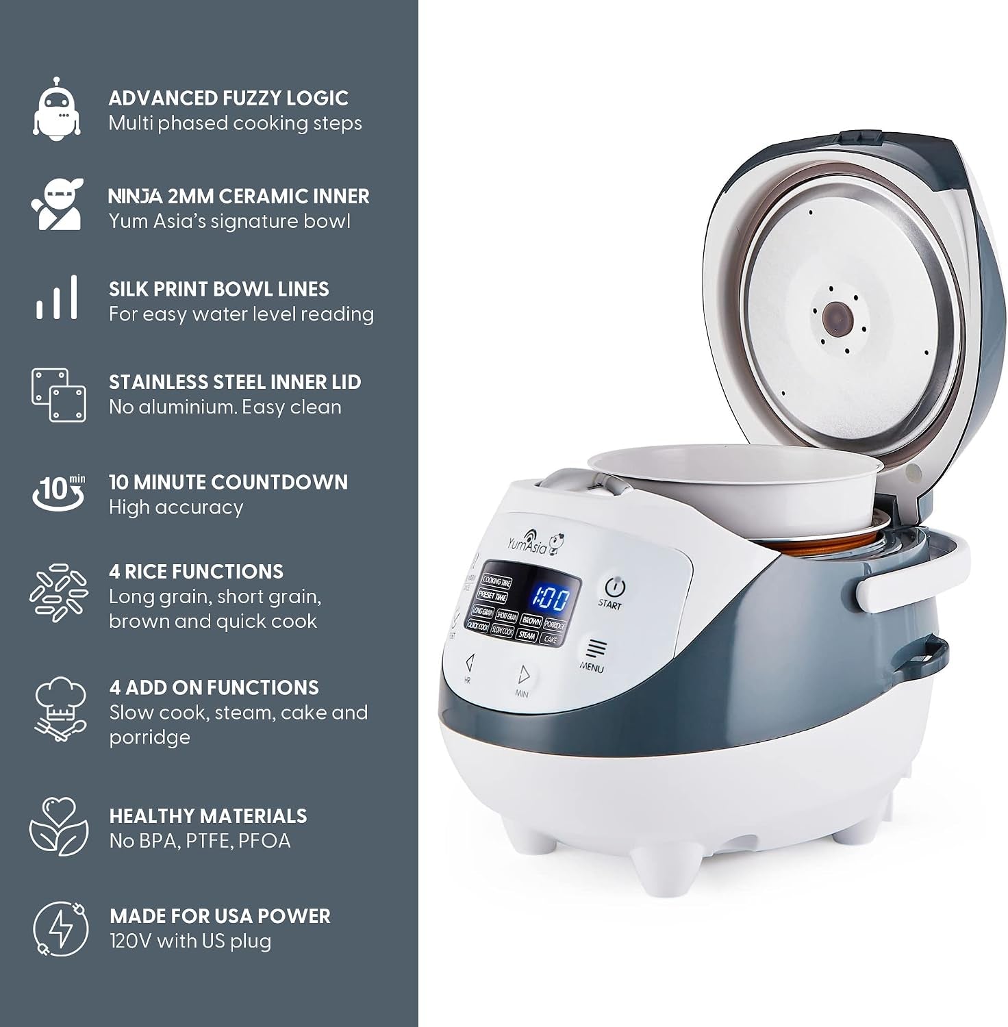 panda-mini-rice-cooker-with-ninja-ceramic-bowl-and-advanced-fuzzy-logic-3-5-cup-0-63-litre-4-rice-cooking-functions-4-multicooker-functions-digital-led-display-120v