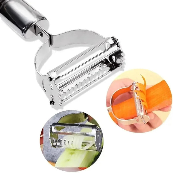 Stainless Steel Multifunction Grater, Julienne Peeler and Slicer for Kitchen(2Pcs)5