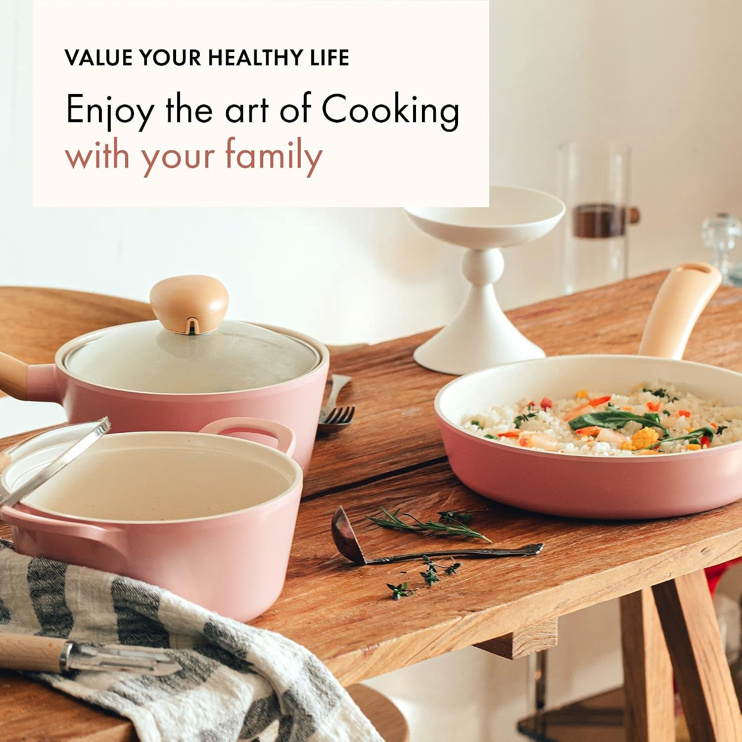retro-5-piece-ceramic-nonstick-cookware-set-pfoa-free-pots-and-pans-with-integrated-steam-vent-lid-knob-prevents-boil-over-and-heat-resistant-silicone-grips-for-safer-cooking-at-kitchen-pink