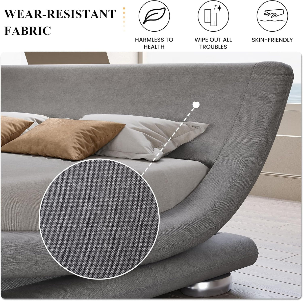 queen-size-sleigh-bed-frame-low-profile-faux-leather-grey