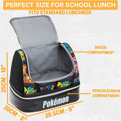 Pokemon Insulated Lunch Bag with Dual Compartments for School3