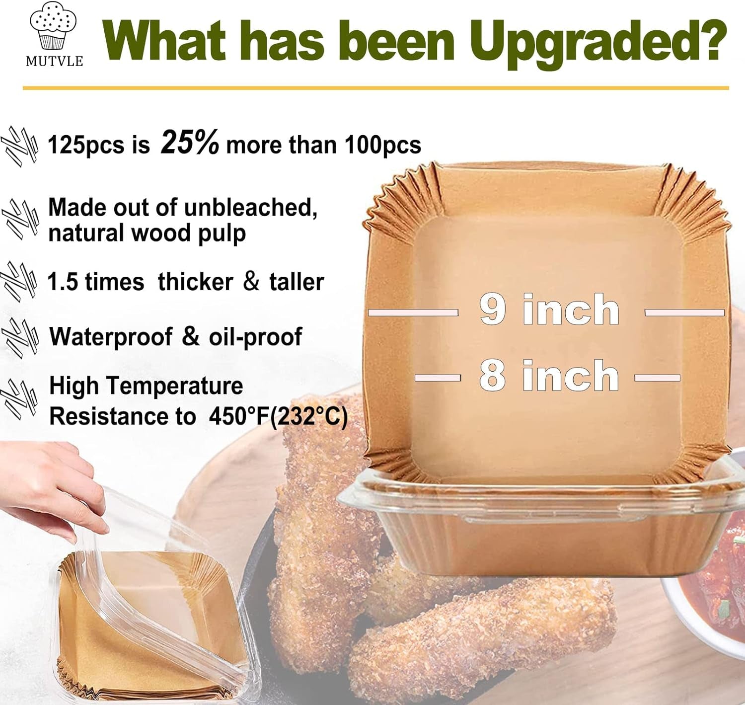 large-air-fryer-disposable-paper-liners-square-9-inch-for-5-8qt-air-fryer-125-pcs-air-fryer-parchment-paper-liner-oil-proof-water-proof-parchment-baking-paper-for-baking-roasting-microwave