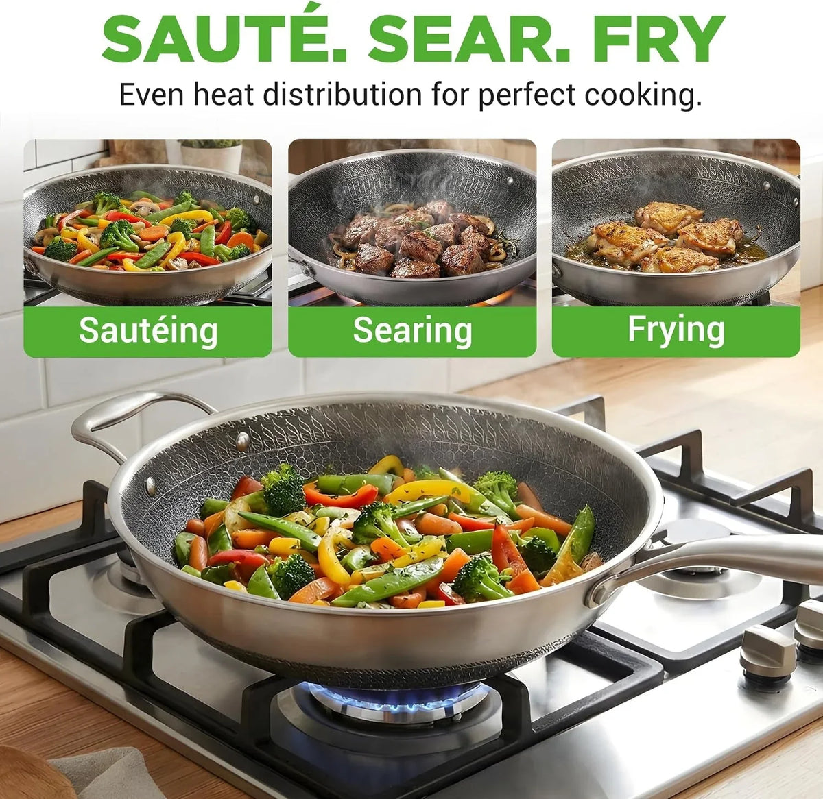 12-stainless-steel-durable-wok-triply-kitchenware-wok-with-glass-lid-side-handle-dakin-etching-non-stick-coating-scratch-resistant-raised-up-honeycomb-fire-textured-pattern