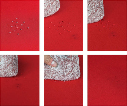 210 GSM round Red Tablecloth - Oil-Proof Spill-Proof Waterproof Table Cloth, Christmas Decorations Fabric Table Cover Protector for Holiday Party (Rio Red, 60 Inch Diameter)4