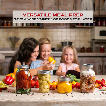 '- Canning Lids Regular Mouth, 100-Pack – Create Airtight Seals on Mason Jars to Preserve Food for Meal Prep & Food Storage – 2.7 In. Steel Lids with Silicone Seals – Canning Supplies4