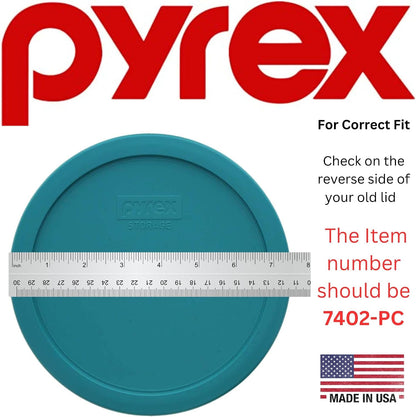 7402-PC 6/7-Cup Turquoise Food Storage Lid (2-Pack) - Made in USA4
