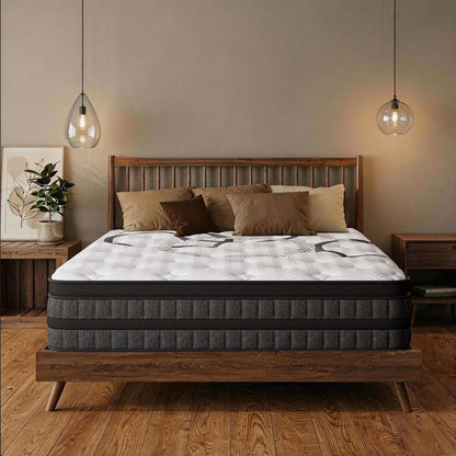 Full Size Mattress 12 Inch Full Mattress Hybrid with Memory Foam and Pocket Springs for Motion Isolation Breathable and Cooling Comfort Medium Firm Support Fiberglass Free 365-Night Trial1