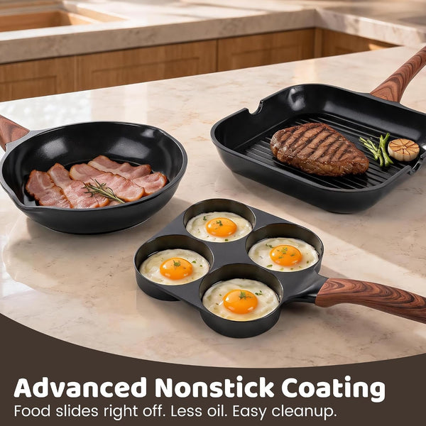 30-Piece Ceramic Nonstick Cookware Set | Detachable Handle, Stackable for RV | Oven & Dishwasher Safe7