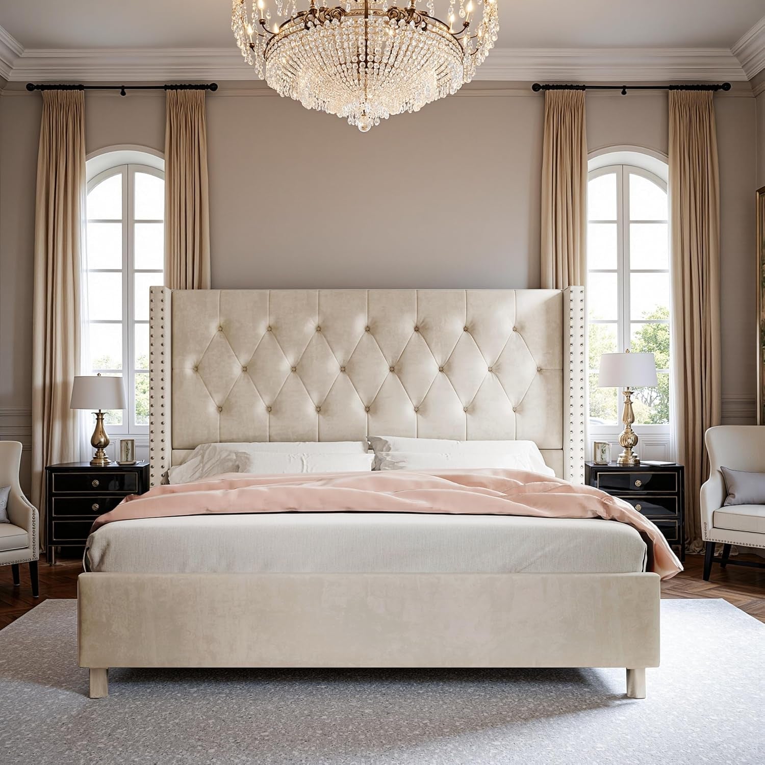 queen-velvet-bed-frame-with-49-2-tall-wingback-headboard-cream