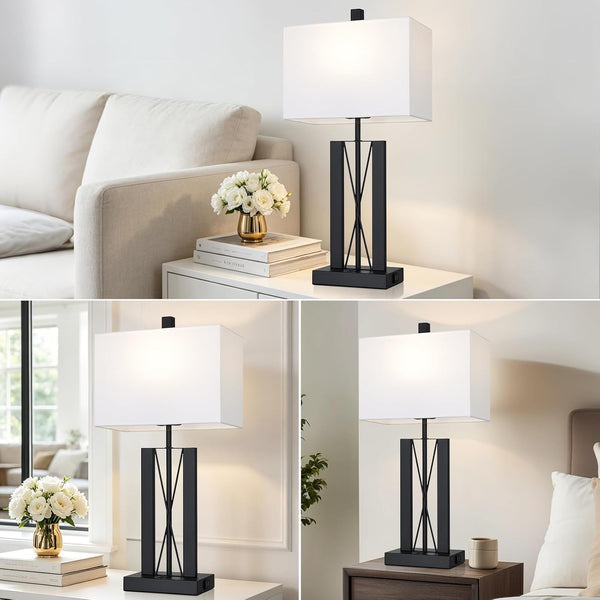 25" Modern Table Lamp for Living Room,Bedside Lamp for Bedroom6