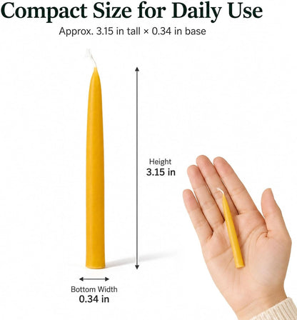 20 Minute Beeswax Meditation Candles, 3.15 Inch Mini Candles2
