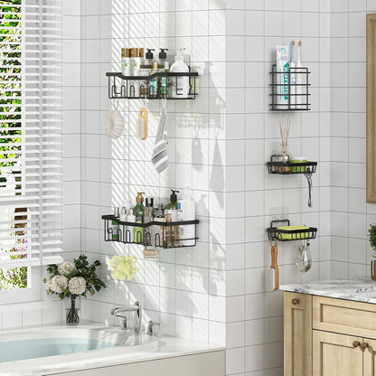Shower Caddy, 5 Pack Stainless Steel Shower Shelves8