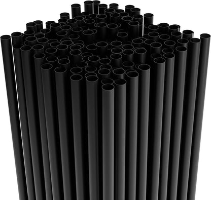 Disposable Plastic Drinking Straws, Straight 7.75-Inch, Black, 500 Count | Drinking Straws, 7.75-Inch Straight Plastic, Standard 16 Oz Cup Size, Black, 500 Count, Home or Foodservice Use5