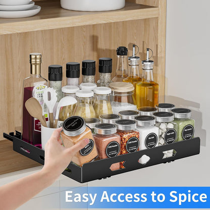 Pull Out Spice Rack for Cabinet, 12.6" Wx10.5 Dx2.8 H7