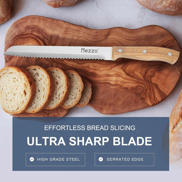 Serrated Bread Knife for Homemade Bread, High Carbon Steel Sourdough Knife Cutter for Slicing Bread, Bagels & Cake, Razor Sharp Premium 8-Inch Bread Cutting Knives with Gift Box3