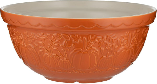 in the Pumpkin Patch S12 Mixing Bowl Stoneware, 4.25 Qt, Embossed Pumpkin Design (Persimmon)1