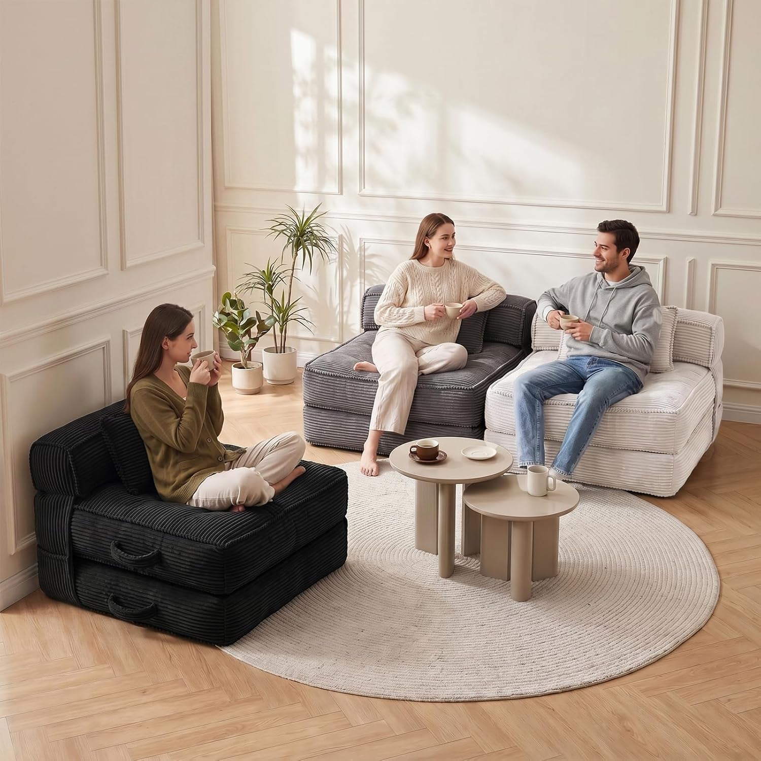 folding-sofa-bed-convertible-sleeper-chair-with-pillow