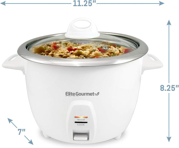 ERC-2010 Rice Cooker, Stainless Steel, White, 10 Cups Cooked | Keep Warm - Also Makes Soups, Stews, Grains and Cereals for Versatile Everyday Family Cooking3