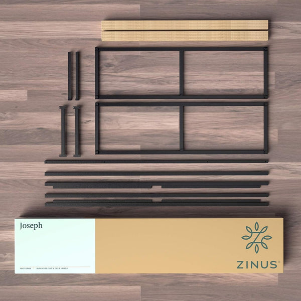Joseph 6 Inch Metal Platform Bed Frame, Mattress Foundation, Wood Slat Support, No Box Spring Needed, Sturdy Steel Structure, Queen7