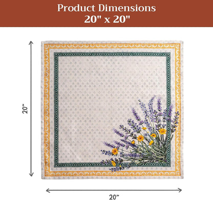 Cloth Napkins Set of 4 Reusable 100% Cotton (20" X 20")7