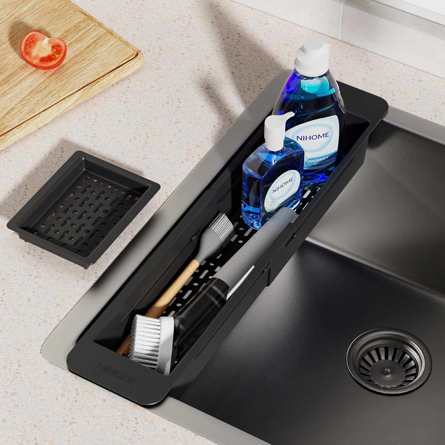 extendable-kitchen-sink-caddy-small-brush-sponge-storage-holder