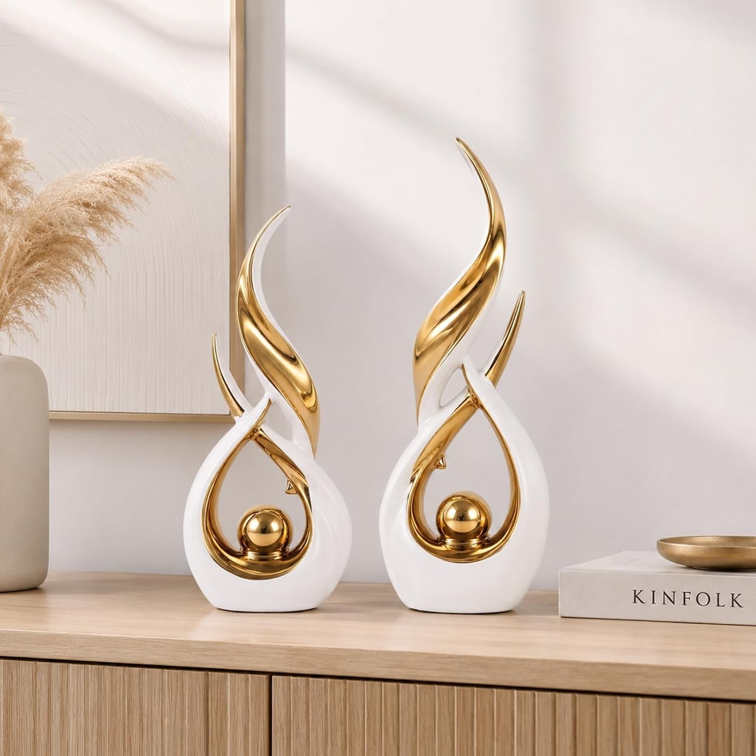 2-pcs-white-gold-ceramic-statues-for-home-decor-accents-modern-abstract-art-sculptures-elegant-tabletop-decorative-objects-for-dining-room-entryway-tv-stand-mantel-coffee-table-centerpieces