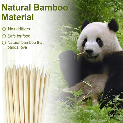 Bamboo Smores Sticks (50 Pcs), 17.5" Marshmallow Roasting Sticks for Fire Pit, 5Mm Heavy Duty Wooden Skewers for Smore Hot Dog Barbecue Thick Sticks for Campfire Grilling Camping Bonfire6