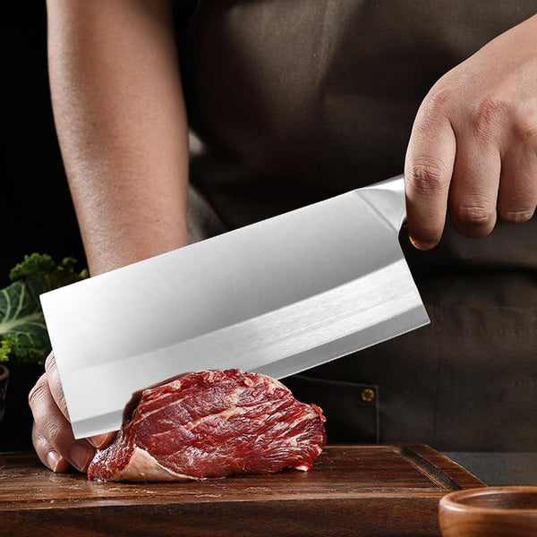 Meat Cleaver, 8 Inch Home Kitchen Slicing and Meat-Cutting Knife Chinese-Style Stainless Steel Sashimi Knives7