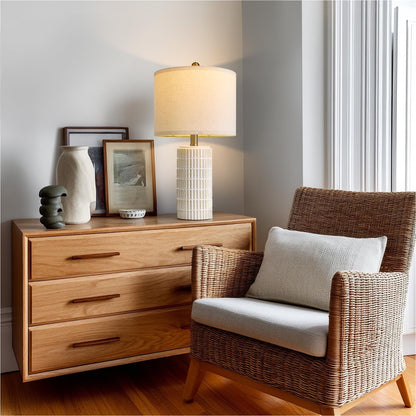 20.75" Small Modern Ceramic Table Lamps Set of 2 for Bedroom, White | Bedside Lamps for Nightstands, Farmhouse Home Decor, End Table & Desk Light, Ideal Housewarming New Home Gift for Women Mom4