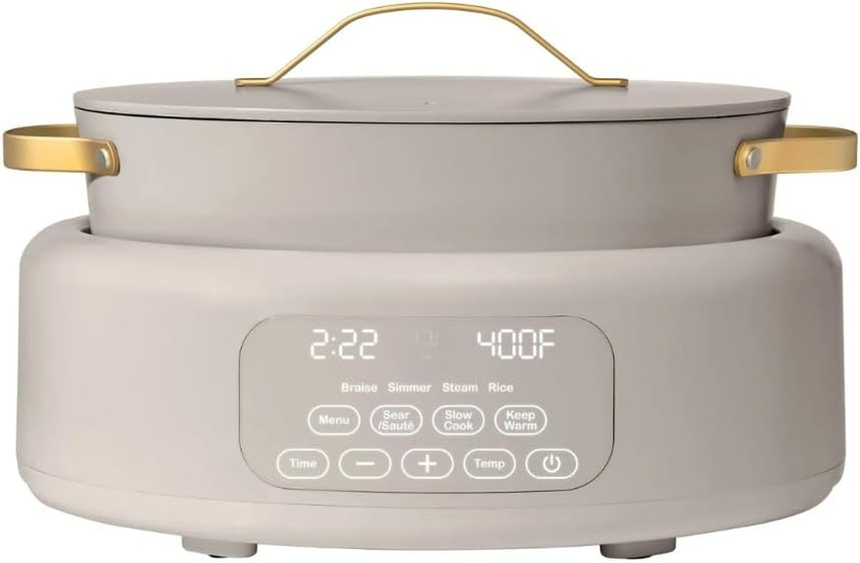 wonderful-10-in-1-electric-multi-cooker-6-qt-cast-aluminum-pot-7-preset-function-oven-dishwasher-safe-to-400-f-saute-slow-cook-steam-touch-display-porcini-taupe