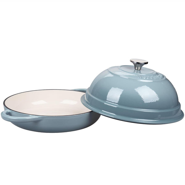 Cast Iron Enameled Dutch Oven Pot with Lid for Bread Baking, Bread Oven, 6 Quart, Sea Salt4