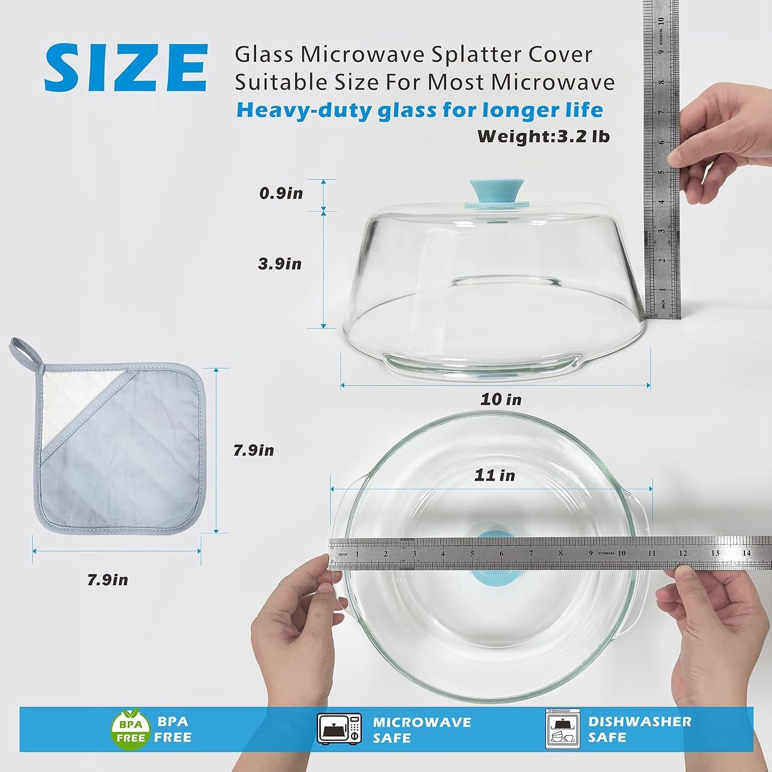 tall-glass-microwave-splatter-cover-for-food-10in-food-grade-guard-lid-no-plastic-bpa-free-dual-vents-silicone-knob-3-9in-tall-for-bowl-covers-microwave-lid-for-food-heating-dishwasher-safe