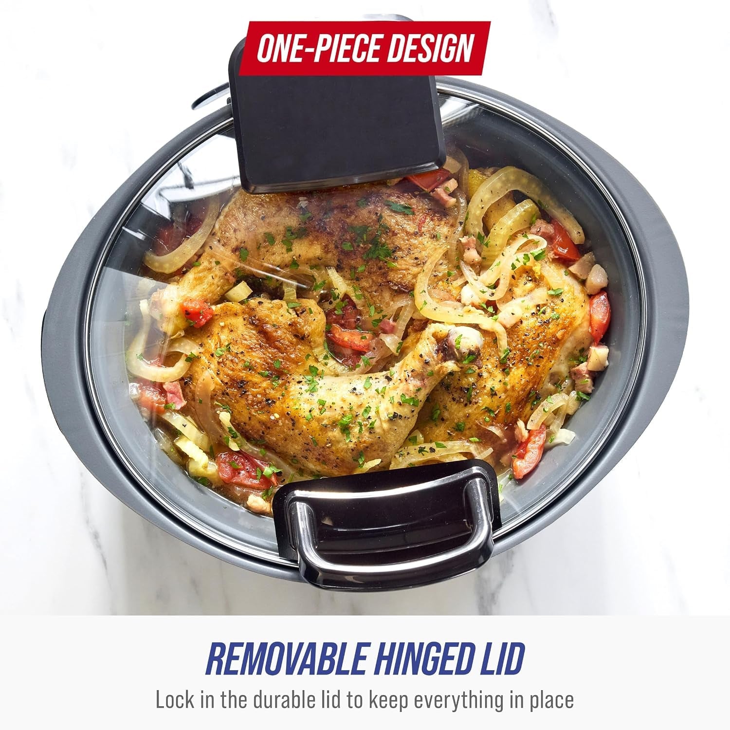 5qt-hinged-lid-nonstick-pfas-free-ceramic-slow-cooker-dishwasher-safe-removeable-crock-4-presets-including-delay-and-keep-warm-graphite