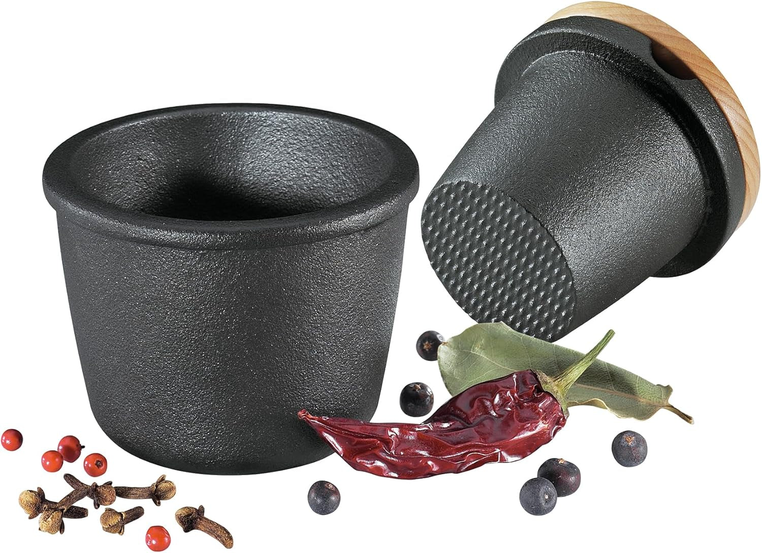 cast-iron-spice-grinder-set-with-beech-wood-lid-spice-mill-herb-and-seed-grinder-3-inches-black