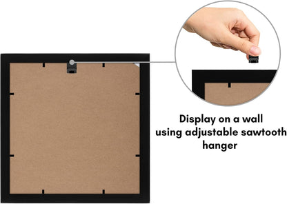 4X4 Collage Picture Frame - Fits 4 - Engineered Wood - Black5