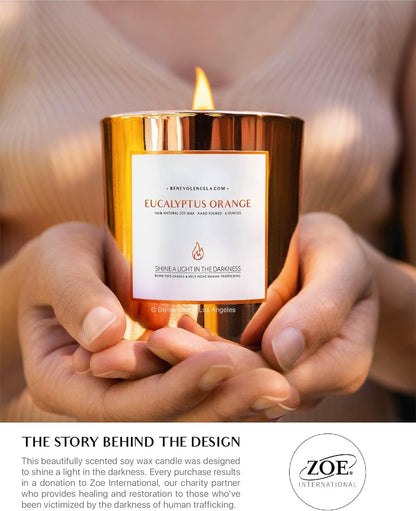 Premium Eucalyptus Orange Scented Candle – Long-Lasting, 45-Hour Burn – Luxury Natural Soy Wood Wick Candle for Home – Aromatherapy & Room Decor – 8Oz6