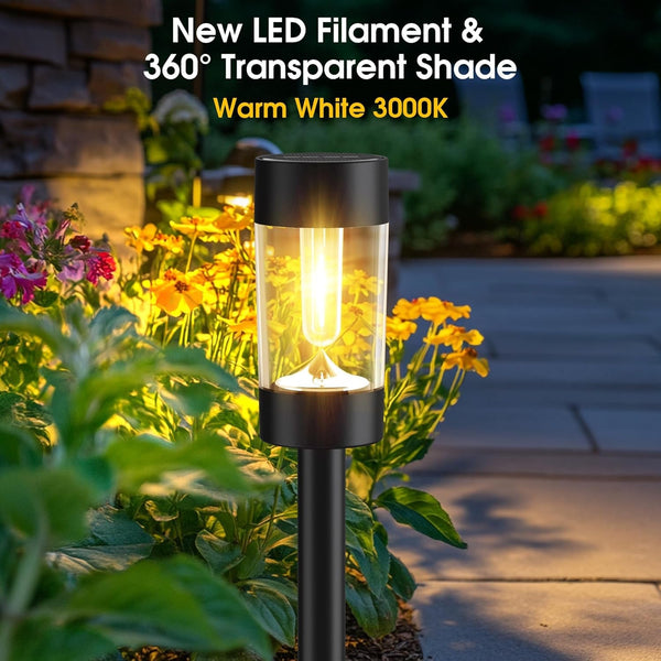 Solar Pathway Lights Outdoor Waterproof, 12 Pack, Warm White2