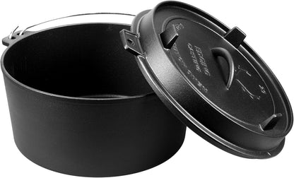 Pre-Seasoned Cast Iron Camping Dutch Ovens, Outdoor Camping Dutch Oven Pot with Lid Tripod, 8 Quart4