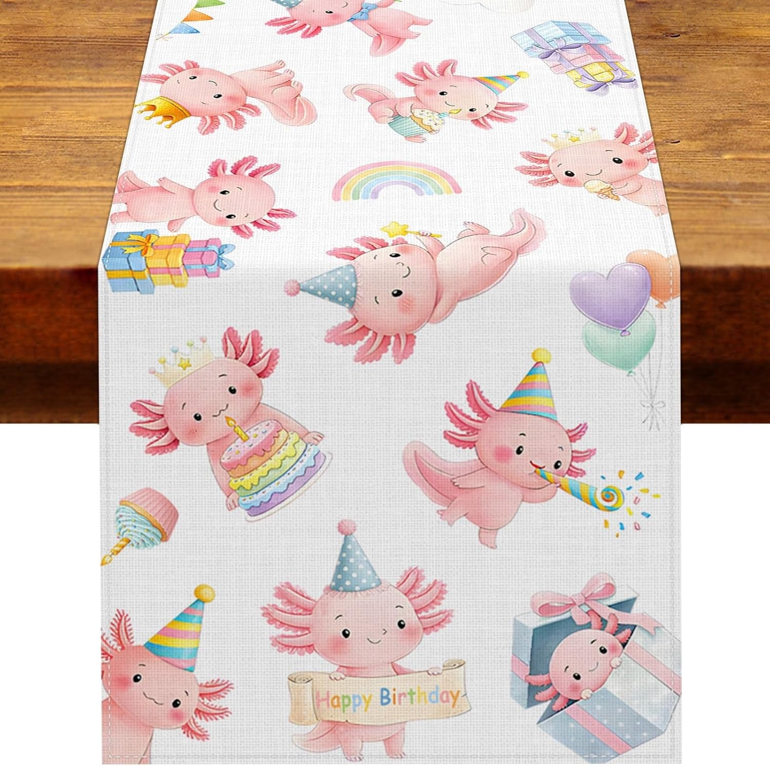 axolotl-birthday-decorations-table-runner-girls-cute-pink-salamander-party-reptile-aquatic-animal-home-kitchen-dining-room-table-decor