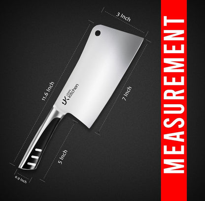 Meat Cleaver Knife 7 Inch Bone Chopper Stainless Steel4