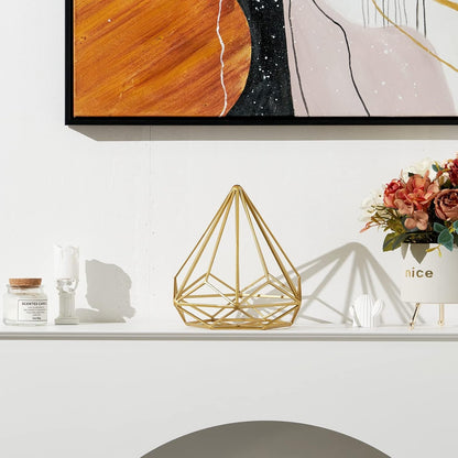 6" Gold Decorative Sphere,Geometric Sculpture Tabletop Decorative Balls | Geometric Sculpture，Tabletop Decorations for Living Room, Study，Bedroom，Modern Home Decor Accents3