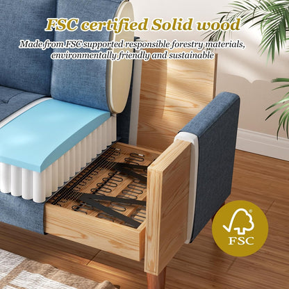 48" Loveseat Sofa, Small Couch with Solid Wood Legs6